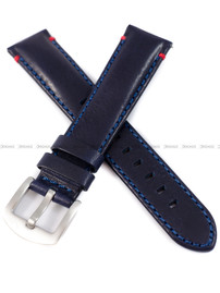 Pasek skórzany niebieski do zegarka Vostok Europe N-1 Rocket NH35A-125A748 - 20 mm