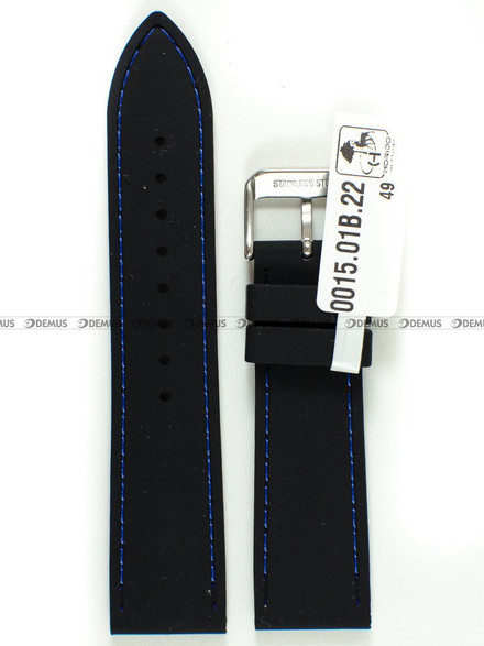 Pasek silikonowy do zegarka - Horido 0015.01B.22S - 22 mm