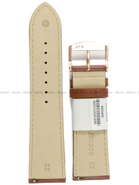 Pasek skórzany do zegarka - Rochet New York 3012203XS - 22 mm - Brązowy