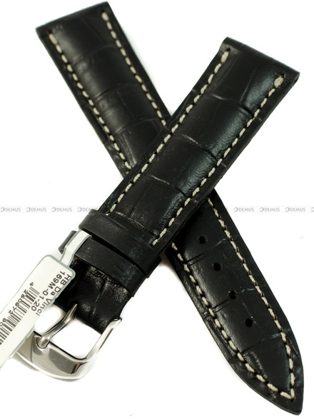 Pasek skórzany do zegarka - Fluco Da Vinci 169M-01-20 - 20 mm