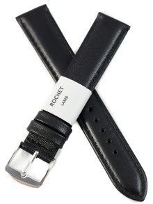 Pasek skórzany do zegarka - Rochet Screen 6330601 - 18 mm - Czarny
