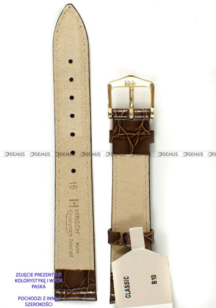 Pasek skórzany do zegarka - Hirsch Crocograin 12302810-1-08 - 8 mm
