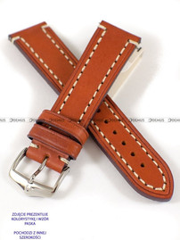 Pasek skórzany do zegarka - Hirsch Liberty 10900270-2-22 - 22 mm brązowy