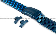 Bransoleta stalowa do zegarka Vostok Europe Lunokhod 6S21-620E631 - 25 mm - niebieska