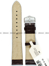 Pasek skórzany do zegarka - Hirsch Duke 01028010-2-21 - 21 mm brązowy