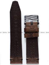 Pasek skórzany do zegarka Vostok Ekranoplan 2 - 25 mm brązowy