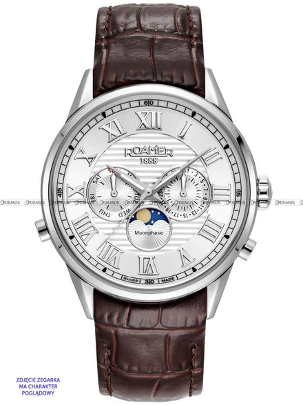 Pasek skórzany do zegarka Roamer - 513821 41 25 05 - 22 mm  - bez klamerki 