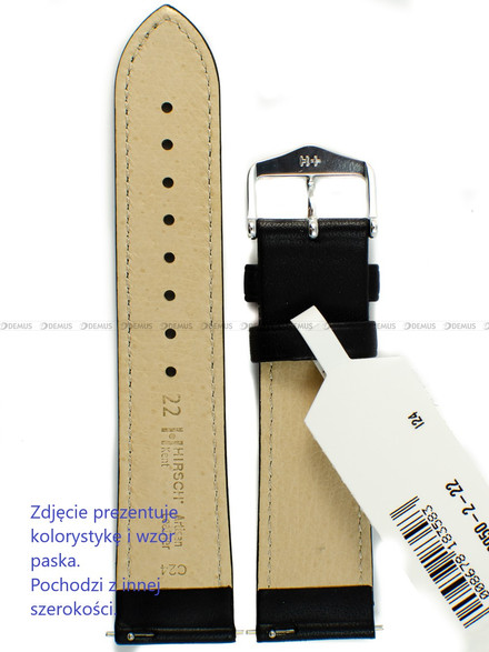 Pasek skórzany do zegarka - Hirsch Kent 01002150-2-18 M - 18 mm