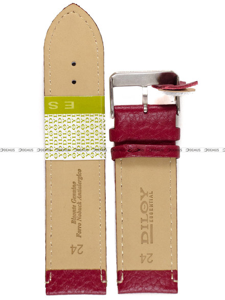 Pasek skórzany do zegarka - Diloy P206.24.4 - 24 mm