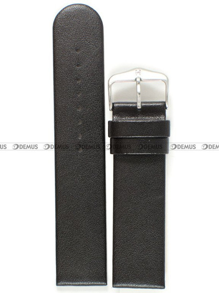 Pasek skórzany do zegarka - Hirsch Scandic L 17872050-2-24 - 24 mm czarny