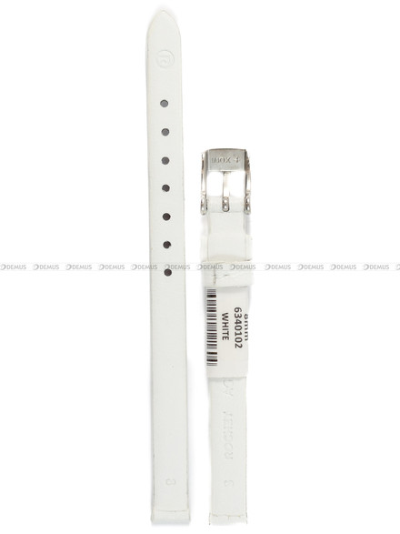 Pasek skórzany do zegarka - Rochet Trendy 6340102 - 8 mm - Biały