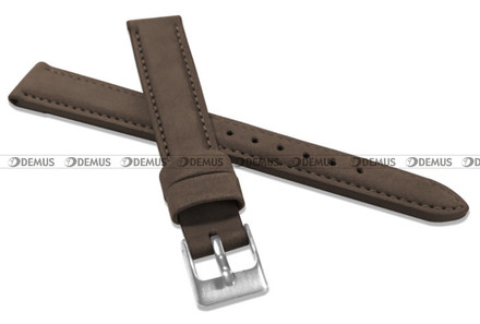 Pasek skórzany do zegarka - Minet MSNUE14 - 14 mm brązowy