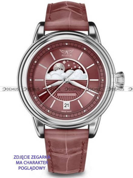 Pasek skórzany do zegarka Aviator V.1.33.0.264.4 - 16 mm