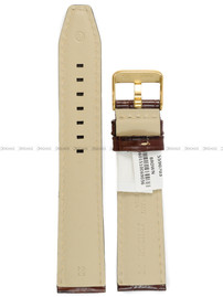 Pasek skórzany do zegarka - Rochet Indiana 5590703 - 20 mm - Brązowy beżowe przyszycie
