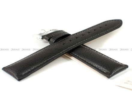 Pasek skórzany do zegarka - Hirsch Highland 04302050-2-20 - 20 mm czarny