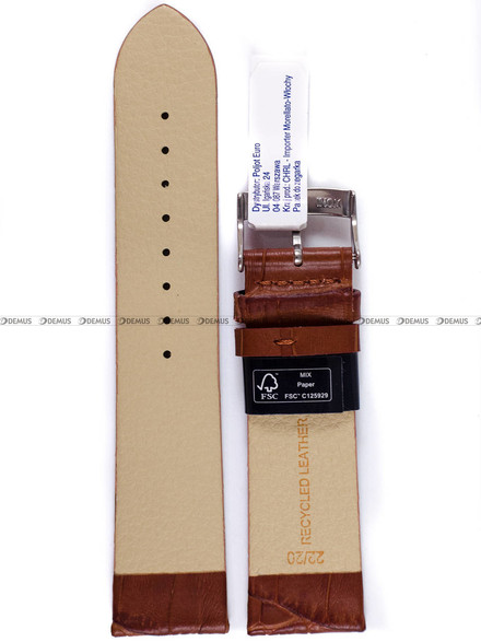 Pasek do zegarka skórzany - Morellato A01X5754D80041CR22 - 22 mm
