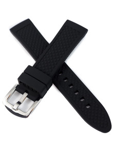 Pasek silikonowy czarny do zegarka Vostok Europe N-1 Rocket NH35A-125A747 - 20 mm