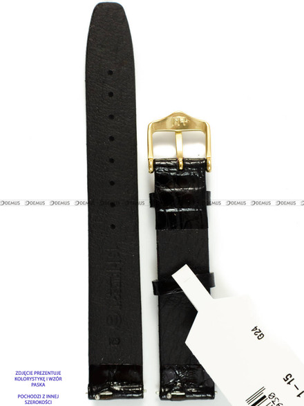 Pasek skórzany z krokodyla do zegarka - Hirsch Prestige Croco 02208150-1-12 - 12 mm