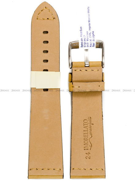 Pasek skórzany do zegarka - Morellato A01X4683B90028CR24 - 24 mm brązowy