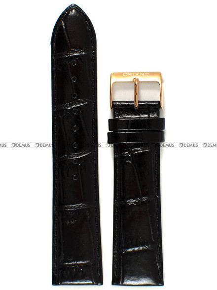 Pasek skórzany do zegarka - Orient UDDYLRB - 22 mm czarny