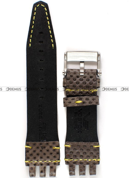 Pasek skórzany do zegarka Vostok Energia NH35A-575O286 - 20 mm brązowy