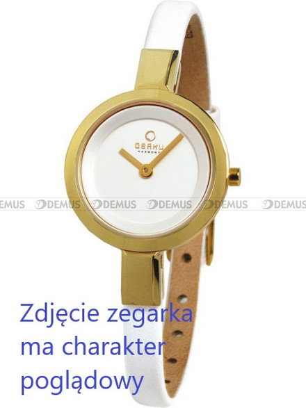 Pasek do zegarków Obaku V129L - V129LGIRW - 6 mm biały
