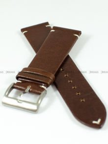 Pasek skórzany do zegarka - Tekla PT47.24.2.7 - 24 mm brązowy