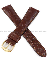 Pasek skórzany z aligatora do zegarka - Hirsch London 04207019-1-18 - 18 mm