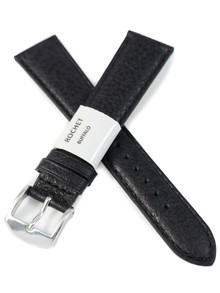 Pasek skórzany do zegarka - Rochet Buffalo 5020701 - 20 mm - Czarny