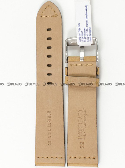 Pasek skórzany do zegarka - Morellato A01X4683B90028CR22 - 22 mm brązowy