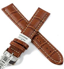 Pasek skórzany do zegarka - Morellato U3252480041 - 20 mm brązowy