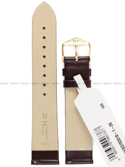 Pasek skórzany do zegarka - Hirsch Toronto 03702010-1-20 - 20 mm