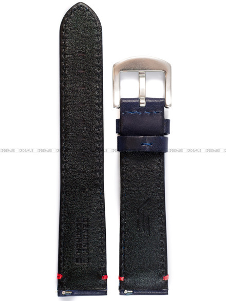 Pasek skórzany niebieski do zegarka Vostok Europe N-1 Rocket NH35A-125A748 - 20 mm