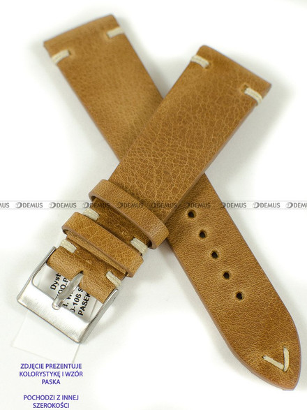 Pasek skórzany do zegarka - Horido 9450.03.24S - 24 mm - Zwężany