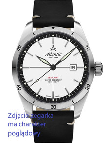 Pasek skórzany do zegarka Atlantic z serii 70351, 80371, 80570 - L70351-BK-22/20S - 22 mm