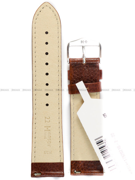 Pasek skórzany do zegarka - Hirsch Forest 17920210-2-22 - 22 mm brązowy