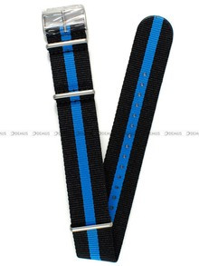 Pasek nylonowy do zegarka Vostok Lunokhod 6S30-6205213 - 25 mm czarny niebieski