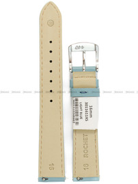 Pasek skórzany do zegarka - Rochet New York 3011611XS - 16 mm - Niebieski