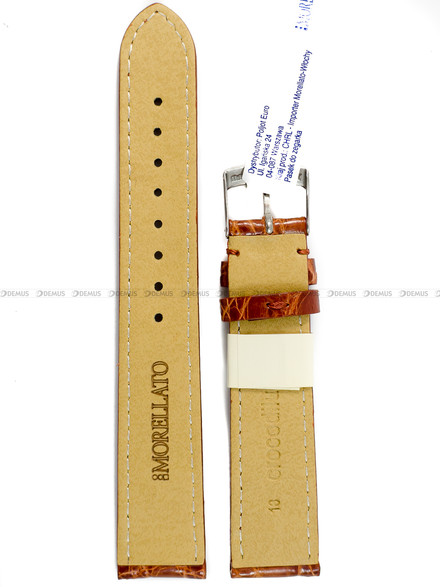 Pasek do zegarka skórzany - Morellato Mombasa A01X0857042041CR18 - 18 mm