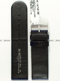 Pasek skórzany do zegarka - Hirsch Scandic 17852080-2-24 - 24 mm niebieski