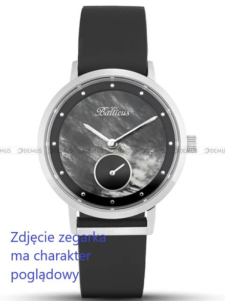 Pasek skórzany do zegarka Balticus New Sky BLT-BALNSSB - 16 mm - Czarny