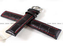 Pasek skórzany do zegarka - Hirsch Grand Duke 02528050-2-20 - 20 mm czarny