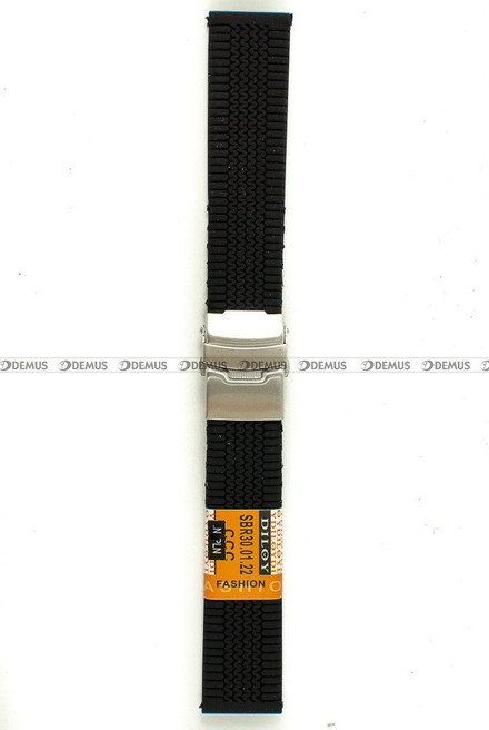 Pasek silikonowy Diloy do zegarka - SBR30.22.1 - 22 mm