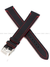 Pasek skórzany do zegarka - LAVVU LSQBR20 - 20 mm - XXL