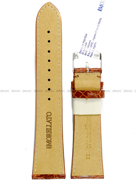 Pasek do zegarka skórzany - Morellato Mombasa A01X0857042041CR22 - 22 mm
