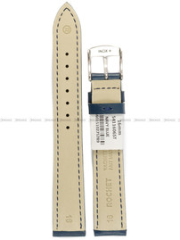 Pasek skórzany do zegarka - Rochet Miami 5411606ST - 16 mm - Niebieski