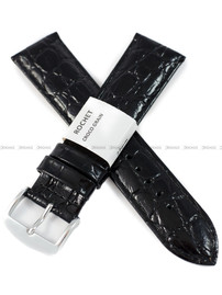 Pasek skórzany do zegarka - Rochet Chelsea 6390801 - 22 mm - Czarny