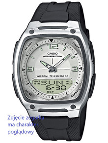 Pasek z tworzywa do zegarków Casio AW-81 - 18mm czarny