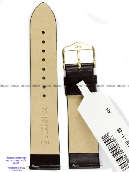 Pasek skórzany do zegarka - Hirsch Toronto 03702110-1-13 - 13 mm