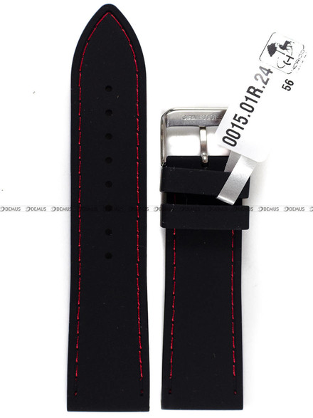Pasek silikonowy do zegarka - Horido 0015.01R.24S - 24 mm